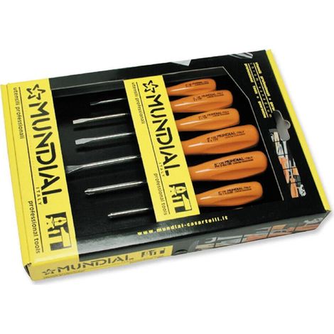 Cacciaviti "MUNDIAL" per Torx con foro, con impugnatura acetata, set da 5 pezzi