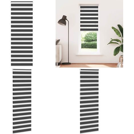 vidaXL Zebrarollo Schwarz 75x200 cm Stoffbreite 70,9 cm Polyester (1/5)