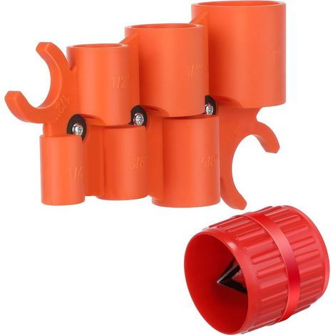 Jauge de profondeur et kit d'outils d'ébavurage de tuyau de 6,35 mm à 3,8 cm pour alésoir intérieur et extérieur pour PVC PPR laiton CPVC PE-RT Aluminium (1/5)