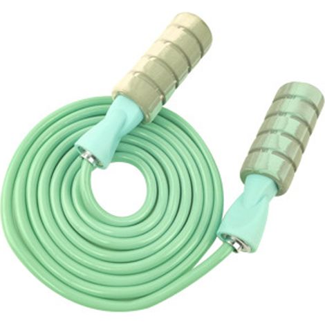 1 Corde à sauter, câble PVC 9mm, poignées mousse, ajustable, fitness, HIIT, crossfit (1/5)