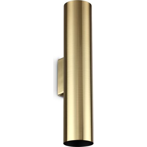 Ideal Lux LOOK Applique murale 30 cm en laiton, 2 ampoules GU10, éclairage haut et bas