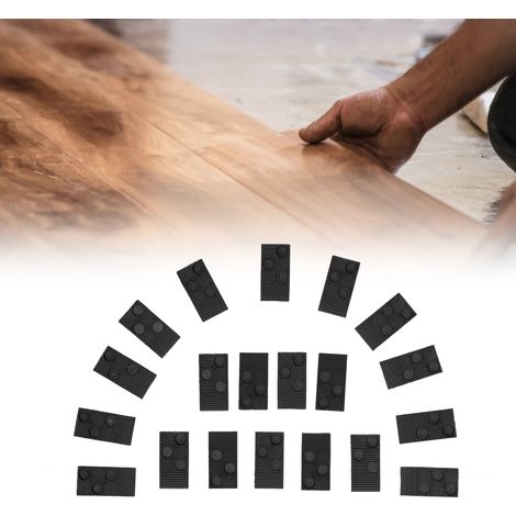 Outils de pose pour parquet composite en bois massif, patins de pose, noirs (1/5)