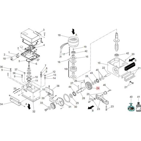 Engranaje de corona para motorreductor 746 844 Reemplazo FAAC 7192075 (1/3)