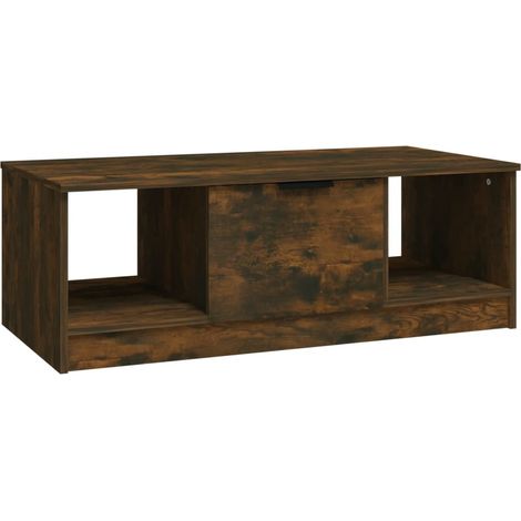 Tavolino da Salotto Rovere Fumo 102x50x36 cm Legno Multistrato vidaXL (1/5)