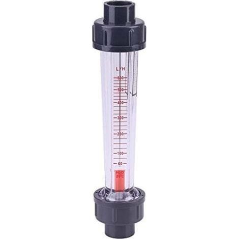 Compteur de débit d\'eau rotamètre en plastique 60-600L/H LZS-15D Tube de Liquide Instrument de mesure de débit (1/5)