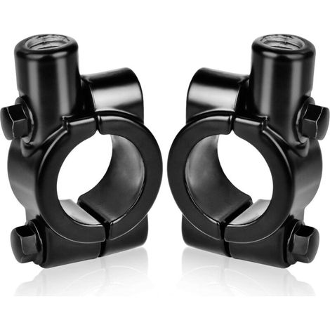 2 Stück Universal-Lenkerhalterungen für Motorradlenker – 22 mm – Schwarz (1/4)
