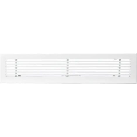 Grille aération VMC 600x150 – Soufflage linéaire blanc mat – Pour installation en plafond – Débit optimisé pour espaces confinés