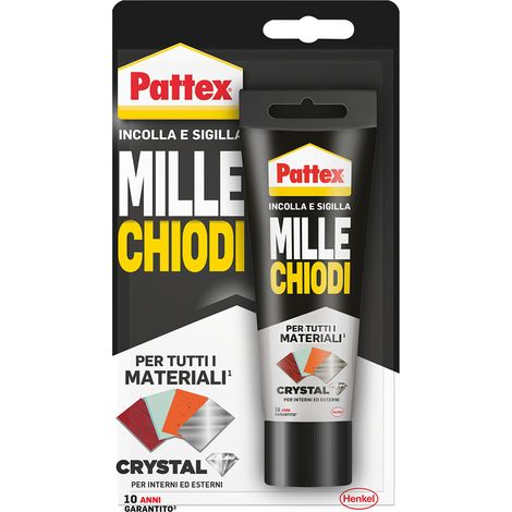 ADESIVO MILLECHIODI 'CRYSTAL' gr. 90 trasparente- 12 pezzi  - PATTEX