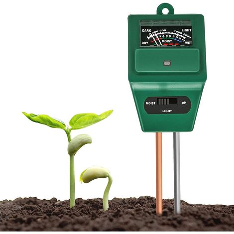 Testeur Sol 3 En 1 - Humidité pH Lumière - Pour Jardin Pelouse Ferme Intérieur - 29 x 5 x 3,7 cm - 1 Pièce (1/5)