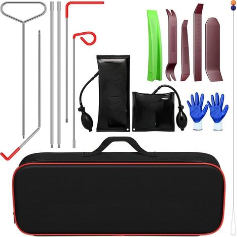 Kit d'outils portables pour voiture, 16 pièces, en acier inoxydable, pour la réparation de carrosserie, l'intérieur des portes, le plancher, les panneaux de porte, le démontage et la réparation du sys (1/4)