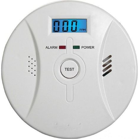 Kohlenmonoxidmelder mit LCD-Display, CO-Detektor, lauter 85-dB-Alarm, batteriebetriebener Kohlenmonoxidmelder mit Sensor, 11,4 cm x 3,8 cm (1/5)