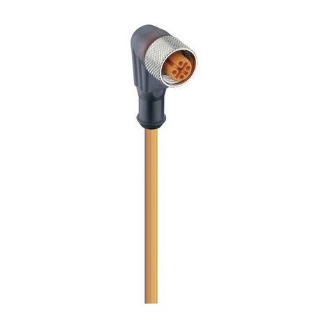 Lumberg Automation 11437-1 Connettore confezionato per sensore o attuatore M12 Presa angolata 5.00 m Numero di poli: 4