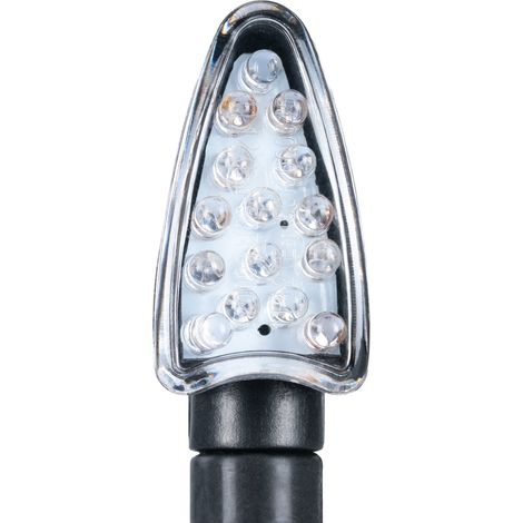 Intermitentes LED tipo flecha cortos, negros, con certificación CE - Resistencia incluida (1/2)