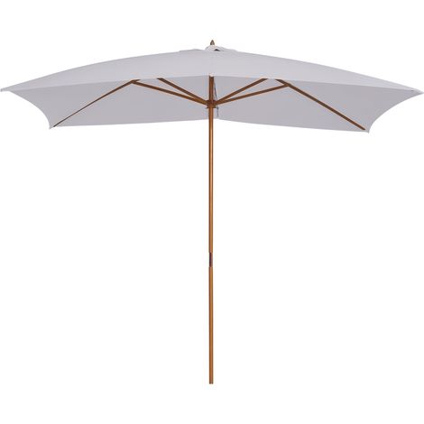 Rechteckiger Gartenschirm, extra groß, Maße 3 m (L) x 2 m (B) x 2,5 m (H), weiß