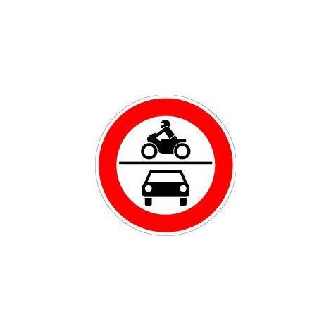 Panneau VKZ.260 Rond 600mm Interdit aux véhicules motorisés et aux véhicules à moteur Label de qualité RAL film RA1 (1/2)