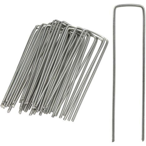 Pack of 50 tent pegs, ground anchors for garden, 15 cm long, galvanized steel (1/5)