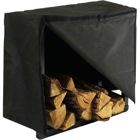 Copri Portalegna Nylon PVC telo copertura legna 80x40x90 Baita Nero STI