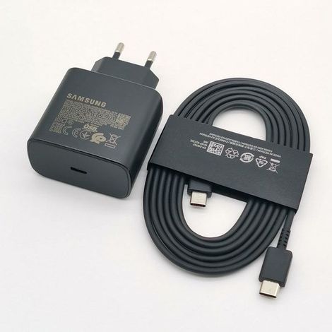 Samsung-Chargeur super rapide 45W, adaptateur 1.8m, type C pour Galaxy S24, S23, S22, S21, S20, Note 20 Ultra, 10 Z Flip, possèd (1/5)
