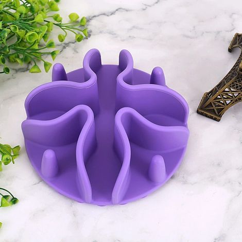 Anti Glouton Chien,Slow Feeder pour Animaux Chat/Chien en Silicone pour Différent Taille de Bol(140X140X55MM) (1/4)