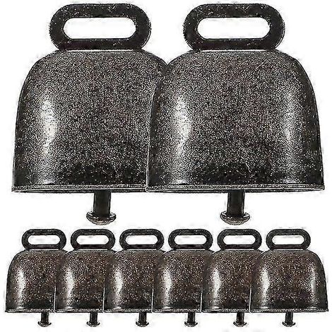 Lot de 12 cloches décoratives vintage en laiton, petites cloches à vache. (1/3)