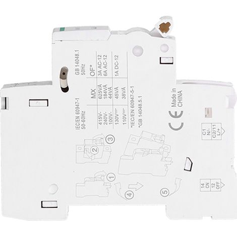 Accessoire de disjoncteur en nylon sur rail DIN ShuntRelease MX+OF DC110130V AC100415V