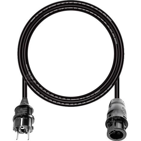 Connecteur CA, Protection IP68, Courant nominal de 25A, 2M Câble UE (1/2)