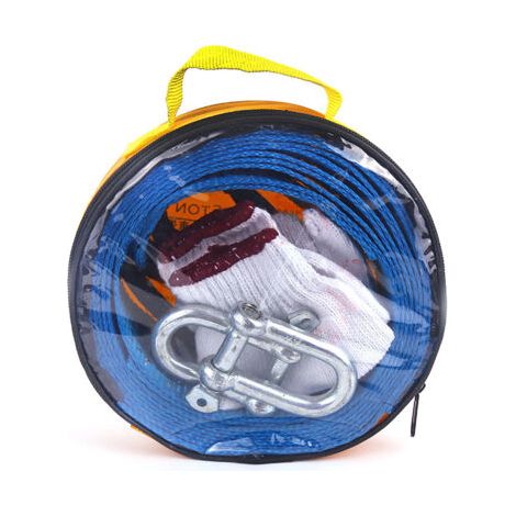 Corde de Remorquage , Sangle de Remorquage 5M 8Tonnes Corde de Traction Nylon avec Gants Antidérapants et U-Crochet pour Remorquer des Voitures Véhicules Tout-Terrain Bateaux Camions Légers (1/5)