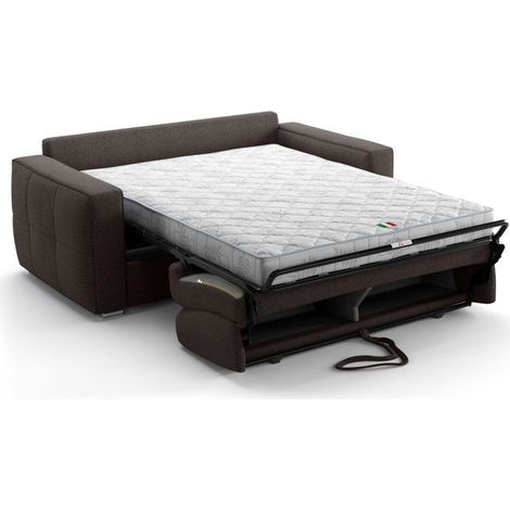 Canapé convertible express - 3 places - SQUARE - Tissu Gris anthracite - 200 x 105 x 90 cm (1/5)