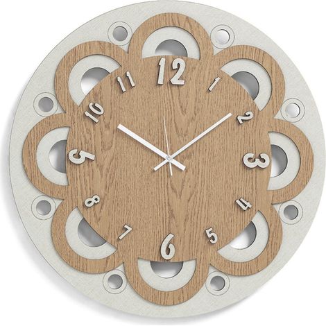 Orologio da parete tondo D30 in legno laminato TTE - MARGHERITA