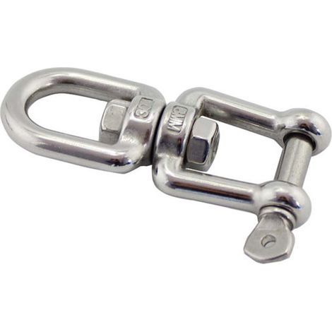 AIDUCHO Drehkarabiner für Ankerketten, Festmacher-Drehverbinder aus Edelstahl 304 für Boote – 10 mm (1/5)