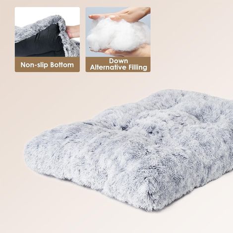 Letto per cani XL grande, cuscino antistress lavabile e antiscivolo, morbido letto per cani in peluche, grigio, 105x70cm (1/4)