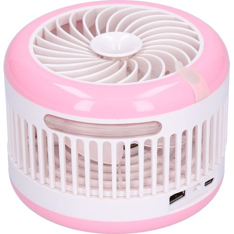 Ventilateur électrique humidificateur de bureau pliable avec brumisateur d'eau, rechargeable par USB, pour la maison et le bureau (1/5)