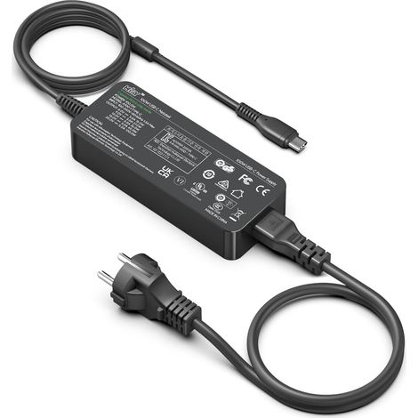 Bloc d'alimentation USB C 100 W pour Ordinateur Portable MacBook Pro 13" 15",oga Thinkpad, Surface GO, Surface Book 2, HP Acer Samsung ASUS Dell (1/5)