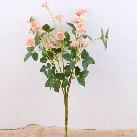 Roses Artificielles - Soie - Tige Métallique Flexible - Décoration Intérieure Maison Bureau Mariage - 4 Pièces (1/5)