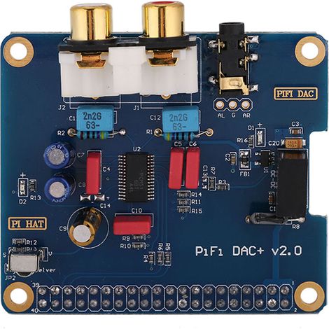 Carte DAC HIFI I2S pour Raspberry Pi 3B/2B/B avec Convertisseur Audio Numérique