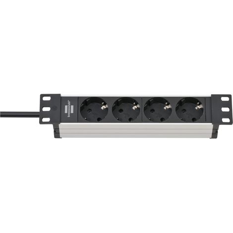Brennenstuhl 1390007004 Einbau-Steckdosenleiste 4fach Schwarz, Silber Schutzkontakt 1 St. (1/4)