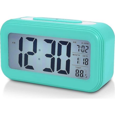Réveil numérique avec écran LCD de 4,5 pouces, couleur bleue (1/5)