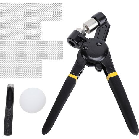 Kit D'outils de Réglage Pinces à Main, Pince Pression Portable, Outil Artisanal, Fixation en Métal, Diamètre Poinçonnage 10 Mm, 500 Ensembles - (1/5)