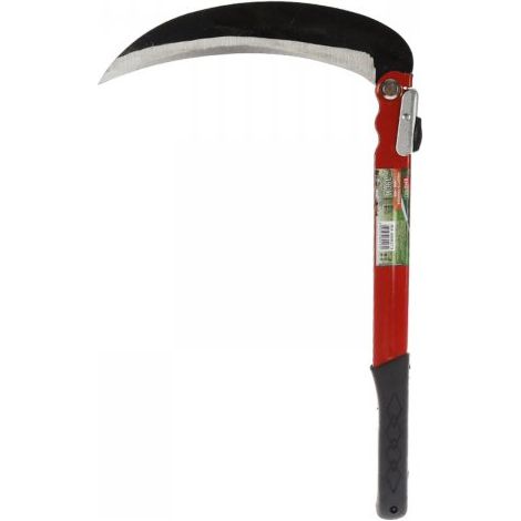Falce Pieghevole 39cm Lama 21cm Alto Giardinaggio Multiuso Falce da Erba per Diserbo Falce di Sicurezza Portatile per Escursionismo di Emergenza Attrezzi