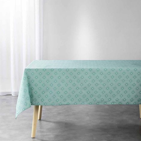 Nappe Rectangulaire "Idylle" 140x240cm Menthe (1/2)