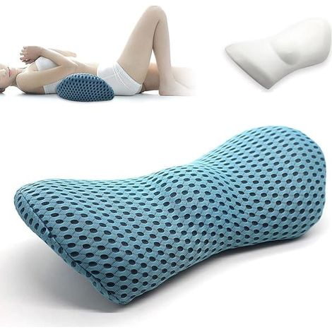 Coussin lombaire - Dossier ergonomique pour chaise de bureau - Coussin de dossier pour voiture - Soutien lombaire - Idéal pour la maison et la voiture - Noir - Décoration de fête (1/5)