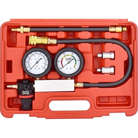 Kit comprobador de compresión Detector de fugas del cilindro Medidor de presión del cilindro de coche EN BAR y PSI (1/5)