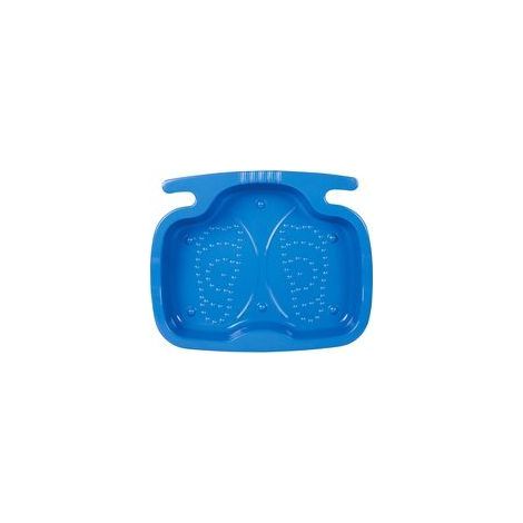 Bain de pieds piscine 56x46x9 cm – Plastique bleu – Surface antidérapante pour sécurité – Compatible échelles Intex (1/4)