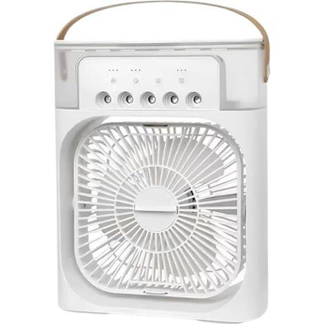 Ventilateur brumisateur 5 trous portable USB ventilateur main puissant circulation d’air silencieux mini ventilateur de bureau été rafraîchisseur (1/5)