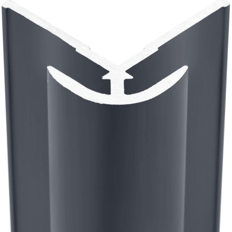 Profilé d'angle extérieur pour panneau mural de douche, DécoDesign, Schulte, Anthracite, 255 cm