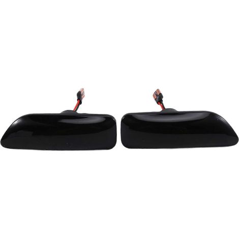 Lot de 2 feux de position latéraux dynamiques à LED pour Volvo S80 XC90 XC70 V70 S60 (2001-2009), noir fumé (1/5)