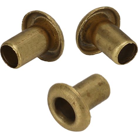 500 Rivets Creux en Cuivre pour Travaux de Couture, Montage Rapide, Finition Lisse, Parfaits pour Bricolage et Projets Artistiques 2.3x4.5x4.3mm (1/5)