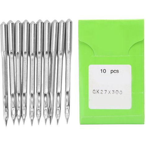 Lot de 10 aiguilles universelles robustes en acier standard pour machine à coudre GK27 série GK27x300 (1/5)