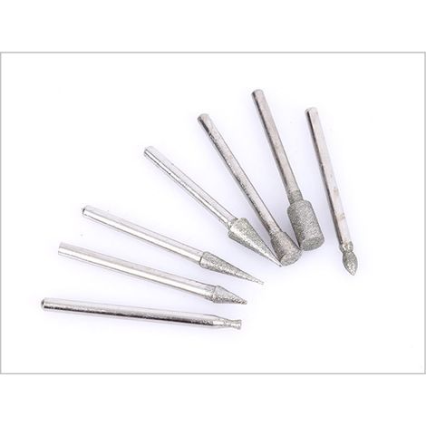 50-teiliges Diamantbohrer-Set, Schleifkopf für Rotationswerkzeuge, Bastelarbeiten, Stein-, Marmor- und Porzellanbearbeitung, Schmuckherstellung, Edelsteingravur, mit Aufbewahrungsbox (1/5)