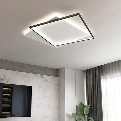 Plafoniera a LED moderna per soffitto da 39W Quadrati cambia 3 tonalita di luce (1/4)